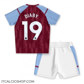 Aston Villa Moussa Diaby #19 Prima Maglia Bambino 2023-24 Manica Corta (+ Pantaloni corti)